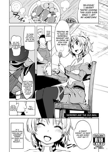 Groping Mordred ga Oji-san to | Mordred and the Old Man- Fate grand order hentai Ropes & Ties